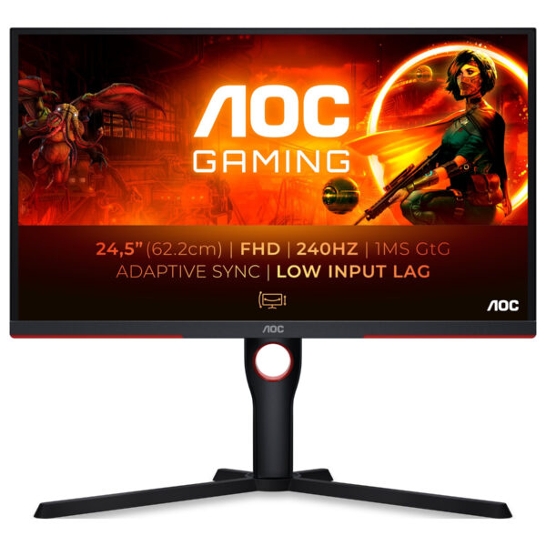 AOC Gaming 25G3ZM/BK 25 1920 x 1080 (Full HD) HDMI DisplayPort 240Hz Pivot-skärm