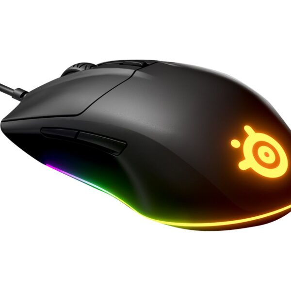 SteelSeries Rival 3 Optisk Kabel Svart